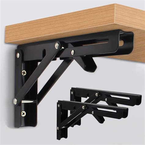 20 inch metal triangle table bench folding shelf brackets|Sumnacon 2 Pcs 20 Inch Sturdy Folding Shelf Brackets.